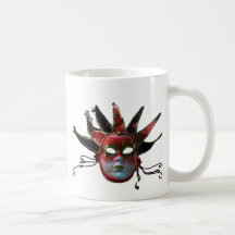 Den SVART RÖDA GYCKELMAKAREN MASKERAR, maskeradpar Kaffe Muggar