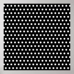 Den svartvita polkaen pricker mönster. Spotty. Posters