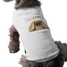 Den tecknadPekingese hunden älskar mammahund tröja