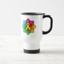 Den Testicular cancermedvetenheten betyder Petals Mugg