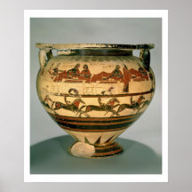 Den tidiga Corinthiansvart-figuren kolonnen-krater Print