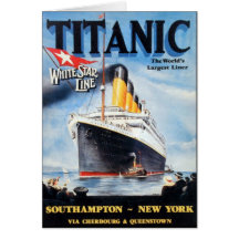 Den Titanic vitstjärnan fodrar affischen Hälsningskort