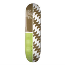Den tropiska bruntet vinkar skate board deck