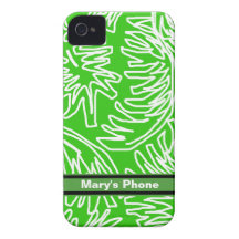 Den tropiska gröna Fodral-Kompisen ID™ Apple 4/4S  iPhone 4 Case