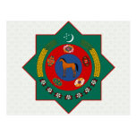 Den Turkmenistan vapenskölden specificerar Vykort