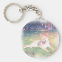 Den tyska herdevattenfärgen verkställer keychain nyckel ringar