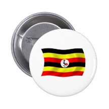 Den Uganda flagga knäppas Knapp Med Nål