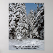 Den underbara norr skogen; Var vintern kommer att  Posters