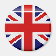 Den United Kingdom flagga knäppas magneten Magneter
