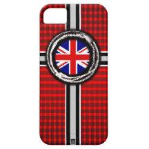 Den United Kingdom flagga utföra i relief det röda iPhone 5 Fodral