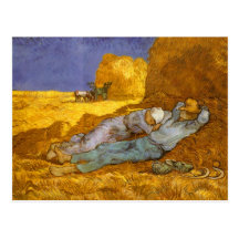 Den Van Gogh middagen, vilar från arbete (Millet)  Vykort