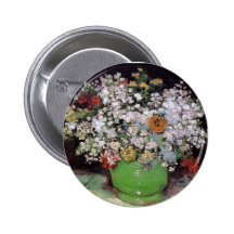 Den Van Gogh vasen med Zinnias knäppas Pins