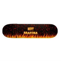 Den varma mormodern avfyrar och röd marmorhjärta skateboard decks