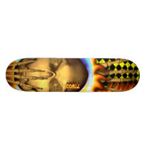 den verkliga corlien flammar döskalle skateboard