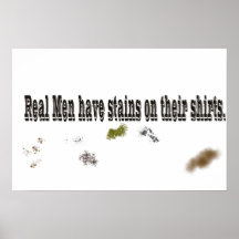 Den verkliga manar har fläckar på deras skjortaaff posters