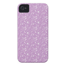 Den violetta blommigten virvlar runt iPhone4/4S iPhone 4 Case-Mate Skydd