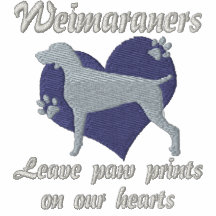 Den Weimaraners lämnatass avtryck broderade Polo