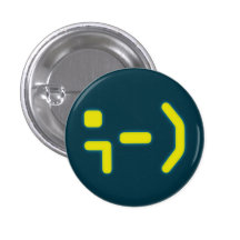Den Winky smileyen knäppas Knapp Med Nål