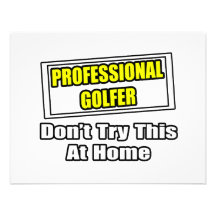 Den yrkesmässiga golfaren… gör inte försök detta h personliga inbjudningskort