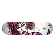 Den Zan Hanhof Animeflickan med ZH bubblar Skate Boards