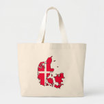 denmark flaggakarta tote bag