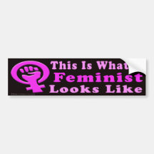 Denna är en feministisk bildekal