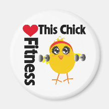 Denna chick älskar kondition magneter