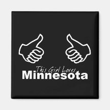 Denna flicka älskar Minnesota Magnet För Kylskåp
