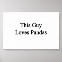 Denna grabb älskar Pandas Affischer