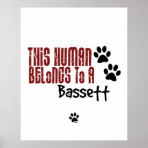 Denna människa hör hemma till en Bassett Posters