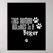 Denna människa hör hemma till en boxare posters