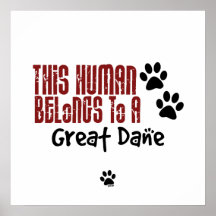 Denna människa hör hemma till en great dane print
