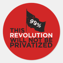 Denna revolution ska för att inte privatiseras - 9 klistermärken