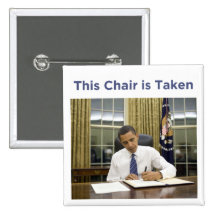 Denna stol tas Obama 2012 kvadrerar knäppas Knapp Med Nål