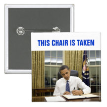 Denna stol tas Obama 2012 kvadrerar knäppas Knapp Med Nål