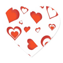 Des coeurs pour Valentine - Autocollants