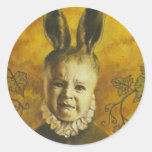 Design för babykaninMutant Runda Klistermärken
