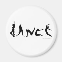 Design för dansdansSilhouette Kylskåpsnagnet