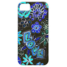 Design för GrungeKärlek-gata konst iPhone 5 Case-Mate Skydd