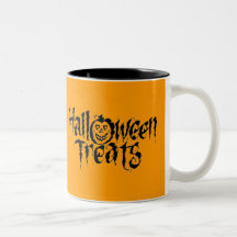 Design för happy halloweenbus eller godispumpa mugg
