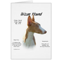 Design för Ibizan hundhistoria Hälsnings Kort