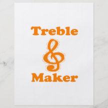 design för musik för trebletillverkareklav orange  flygblad