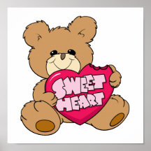 design för nalle för älsklingvalentingodis gullig posters
