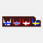 Design för norge för hjälmViking flagga Bildekaler