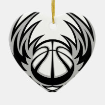 Design för sportar för basketvingar abstrakt julgranskula