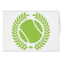 Design för tennisboll- och tennislagvintage hälsnings kort
