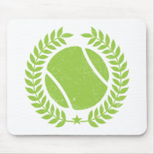 Design för tennisboll- och tennislagvintage musmattor