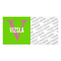Design för Vizsla avelMonogram Anpassingsbara Fotokort