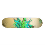 Designad Skateboard för färgad tatuering