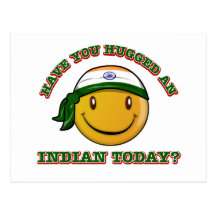 Designer för Indien smileyflagga Vykort